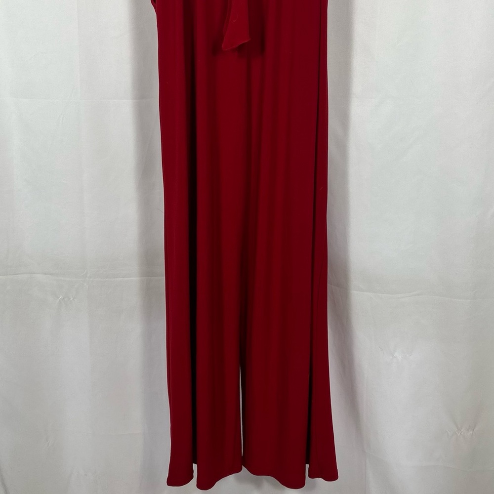 Wishes Wishes Wishes Red knit Strapless Jumpsuit pockets L - Picture 10 of 10